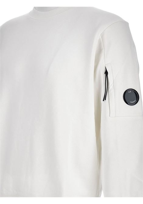 diagonal fleece sweatshirt man white C.P. COMPANY | RCCMSS713A-005086W103